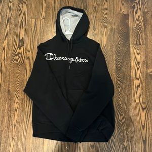 Black Authentic Champion Hoodie.